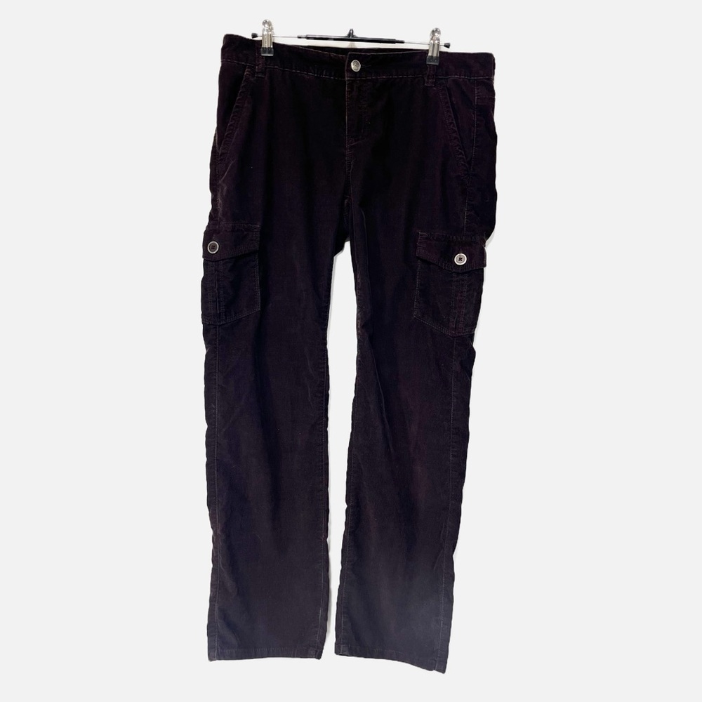 REI Women's Brown Corduroy Cargo Pants Pinwale Cord Soft Straight Leg Size 8P